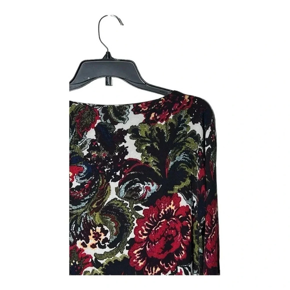 1892. J.JILL FLORAL PRINT LONG SLEEVE TOP BLOUSE SIZE XSMALL PETITE MULTICOLORED - Picture 7 of 9